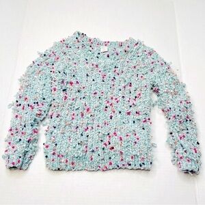 𝅺harper Canyon Chenille Dot Distressed Sweater